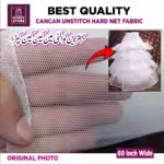10 Ghaz Unstitched cancan net fabric for frocks ,skirt and maxi
