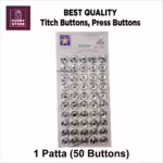 1 Patta 50 Press buttons for clothes big size , tich buttons