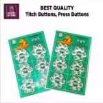 Tich Buttons 2 Patta Press Buttons for dresses Silver Color #110mm