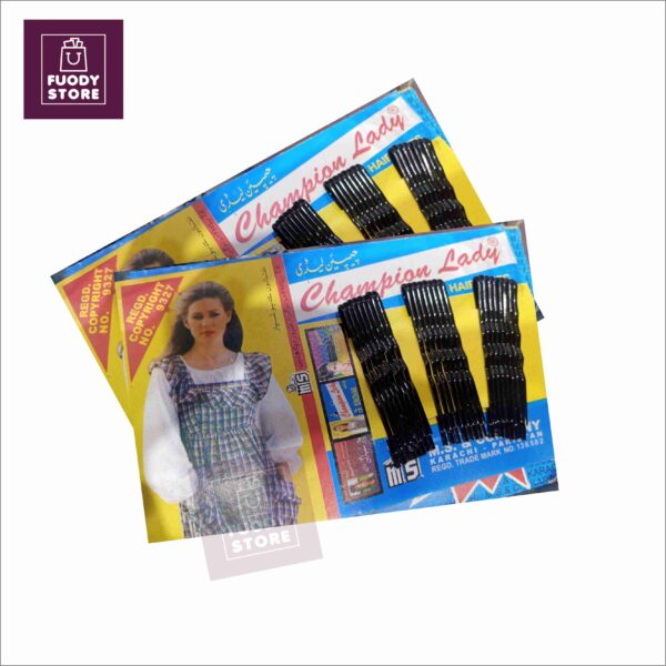 Champion Lady Hair Pins , Bobby Hair Pins - Black Hair Pins for Girls and Women - Image 2