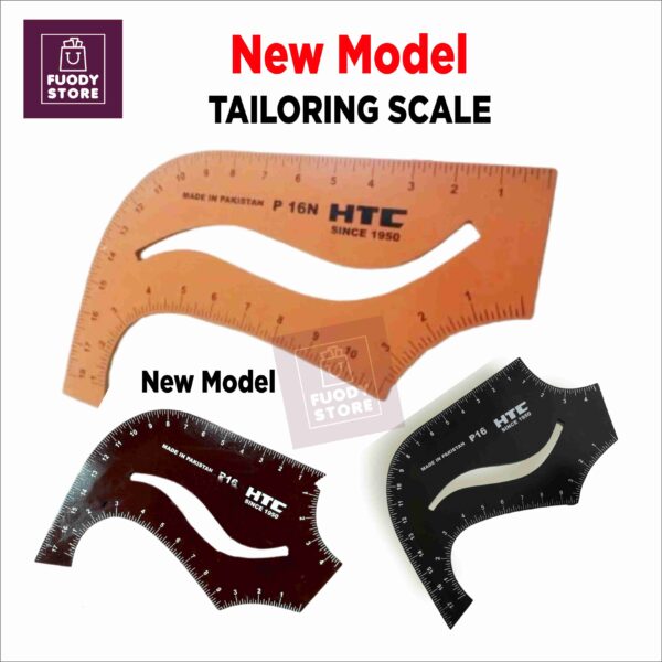 Tailoring Scale Set P-16N for Curve Shapes in Dresses, Wooden Measuring Cloth Ruler