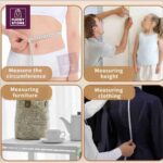 Mini Measure Tape for Clothes Sewing with Lock Button 150cm, Portable Inch tape - Image 3