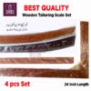 Tailor scale set included 4pcs- Best quality trouser shirt cutting wooden scale kit for tailoring