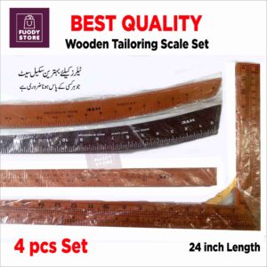 Tailor scale set included 4pcs- Best quality trouser shirt cutting wooden scale kit for tailoring