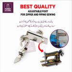 Adjustable Left and Right Movable Zip and Piping Sewing Hem foot for Sewing Machine