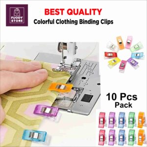 10 Pcs Multipurpose Clips Plastic Craft Crocheting Knitting Safety Clothing Clips for Dresses