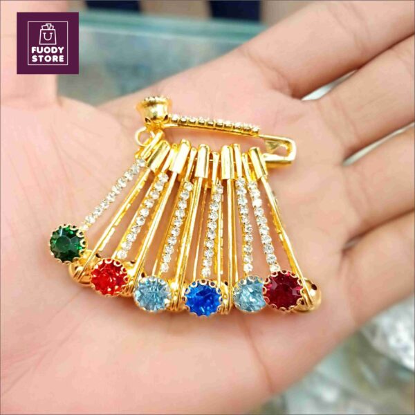 12 Pcs New Trendy Fancy Safety Pins for Hijab | Different Styles Scarf Pins For Women - Image 3