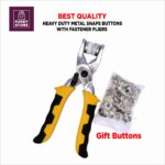 Heavy Duty Rivet Pliers Set - 9mm Snap Button Tool for Clothes, Bags DIY (with Free Buttons & Rings)