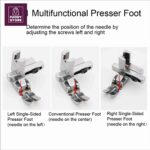 Adjustable 3-Way Presser Foot #T3 - Universal Left/Right Single-Sided Sewing Machine Foot - Image 3