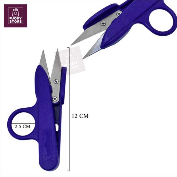 Professional Thread Cutter with Thumb Hole – U-Shaped Yarn Shear in Multicolors - Image 4