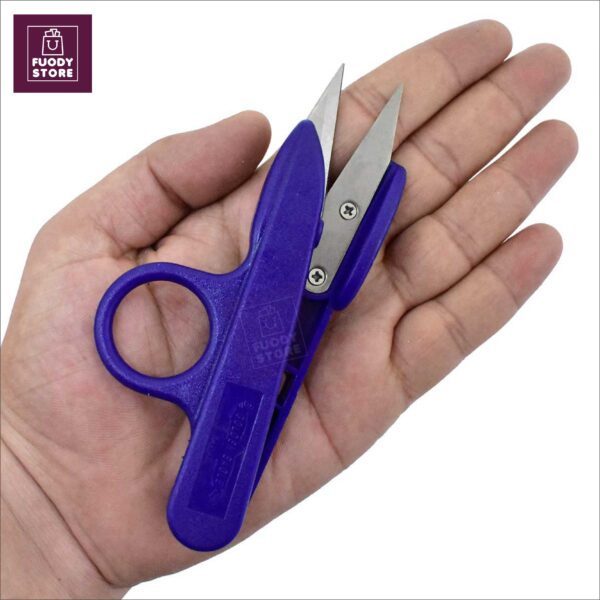 Professional Thread Cutter with Thumb Hole – U-Shaped Yarn Shear in Multicolors - Image 3