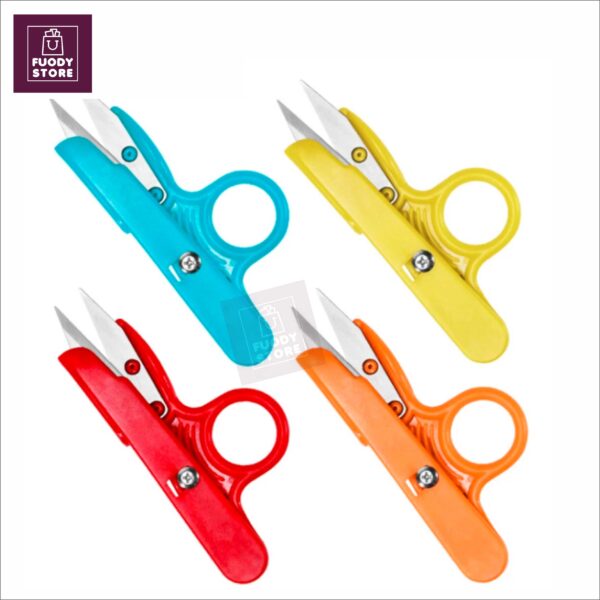 Professional Thread Cutter with Thumb Hole – U-Shaped Yarn Shear in Multicolors - Image 2