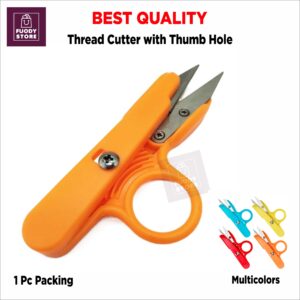 Professional Thread Cutter with Thumb Hole – U-Shaped Yarn Shear in Multicolors