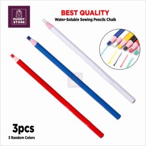 3 Pcs Water Soluble Tailor Sewing Tailoring  Pencils Chalk – Fabric Marking Set