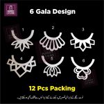 12 Pcs Neck Design Buckram (6 Styles) Premium Iron Patterns for Ladies' Dresses