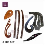 Tailoring Scale Set (8 PCS) – Premium Wooden Style Rulers for Pattern Making & Fashion Design