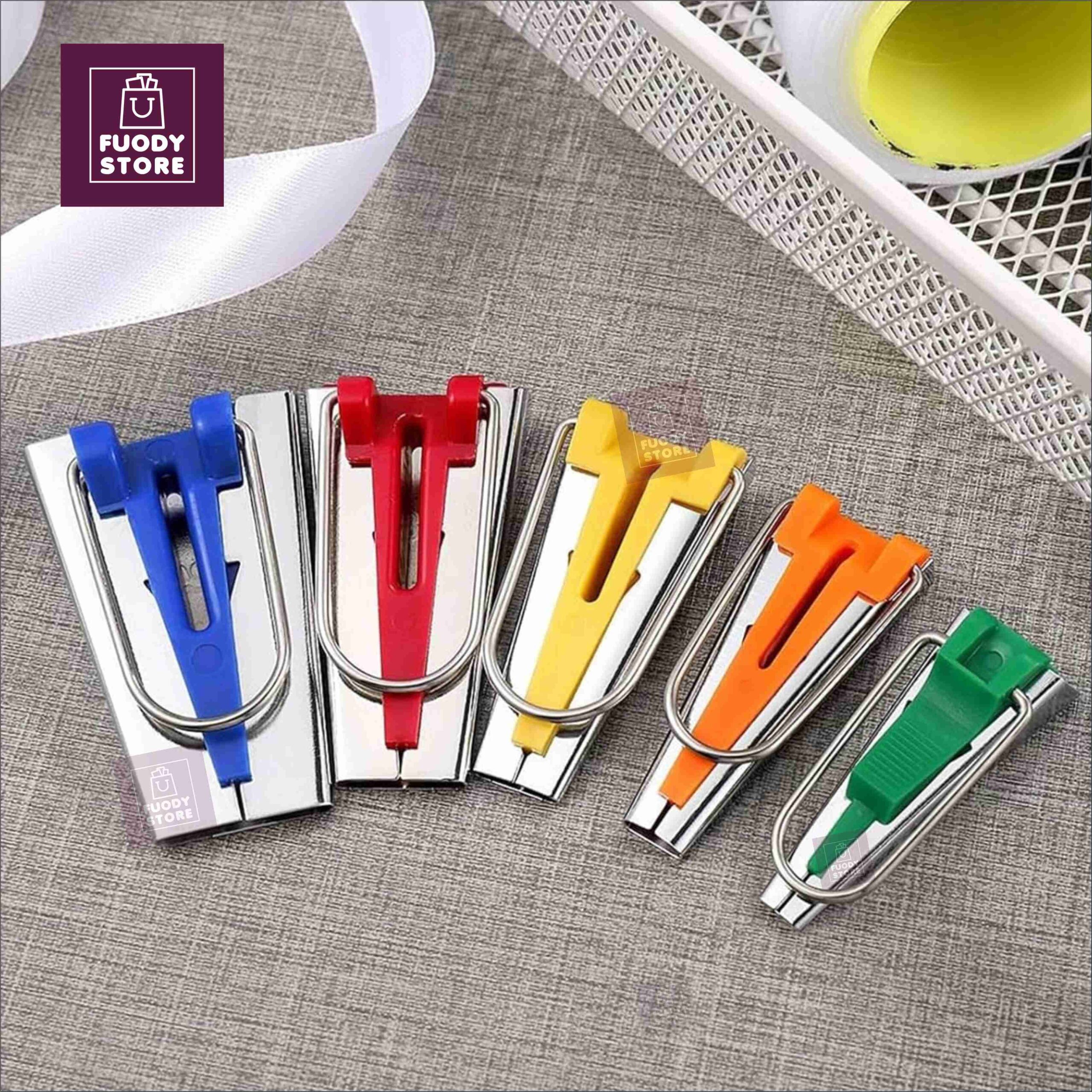 Bias Tape Maker Set (5-Piece) – 6mm, 9mm, 12mm, 18mm, 25mm – Professional Fabric Binding Tool Kit - Image 2