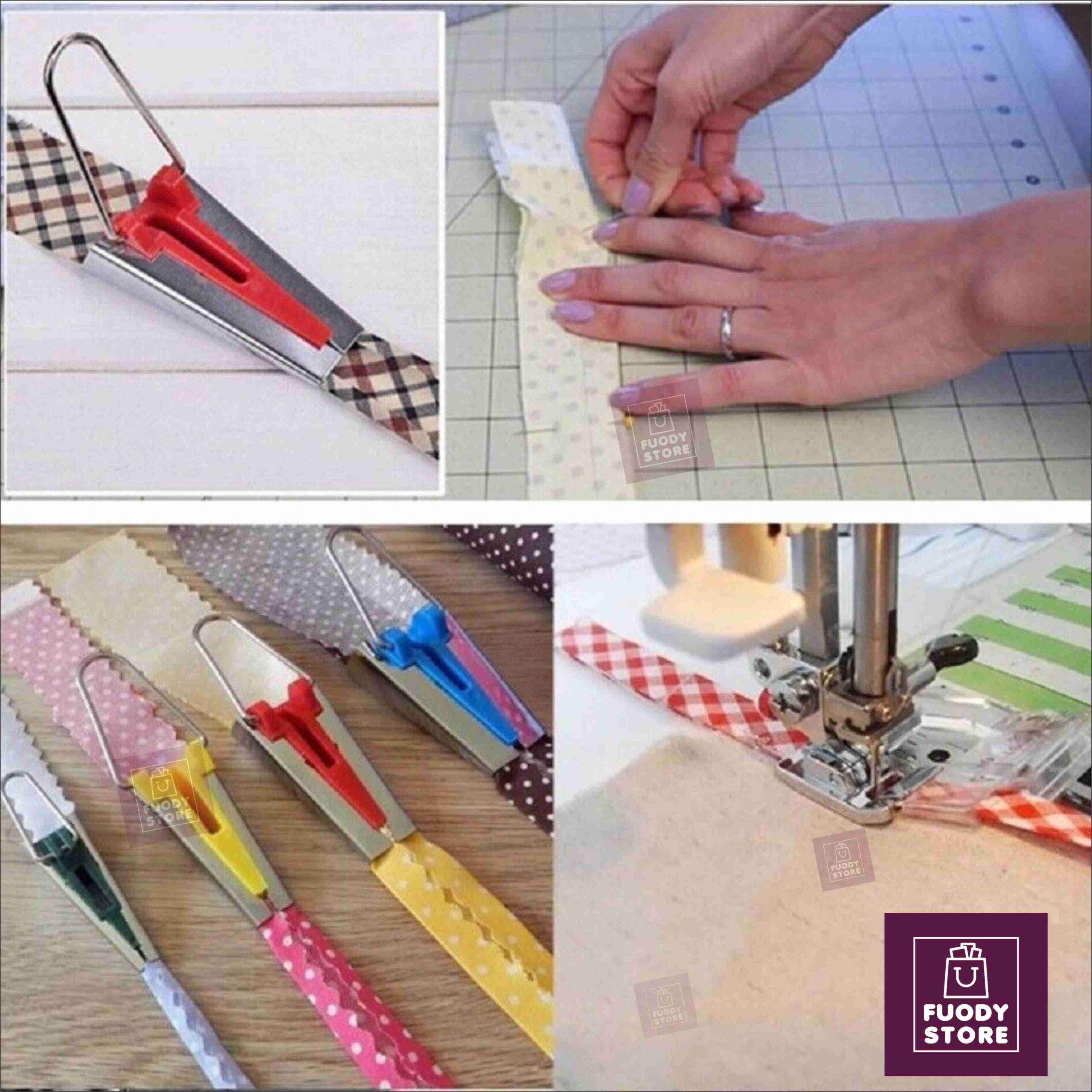 Bias Tape Maker Set (5-Piece) – 6mm, 9mm, 12mm, 18mm, 25mm – Professional Fabric Binding Tool Kit - Image 3