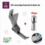 P363 Zipper Presser Narrow Foot Industrial Steel Zipper Foot for Brother, Juki (Includes Free Screw)