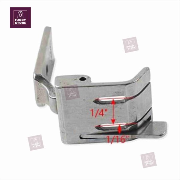 Double Needle Presser Foot 1/4 for Double Needle Industrial Sewing Machines (with Right Edge Guide) - Image 2