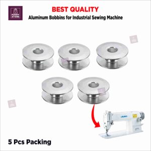5pcs Aluminum Bobbins Kit (25mm) Metal Sewing Machine Bobbins for Industrial & Domestic Machines