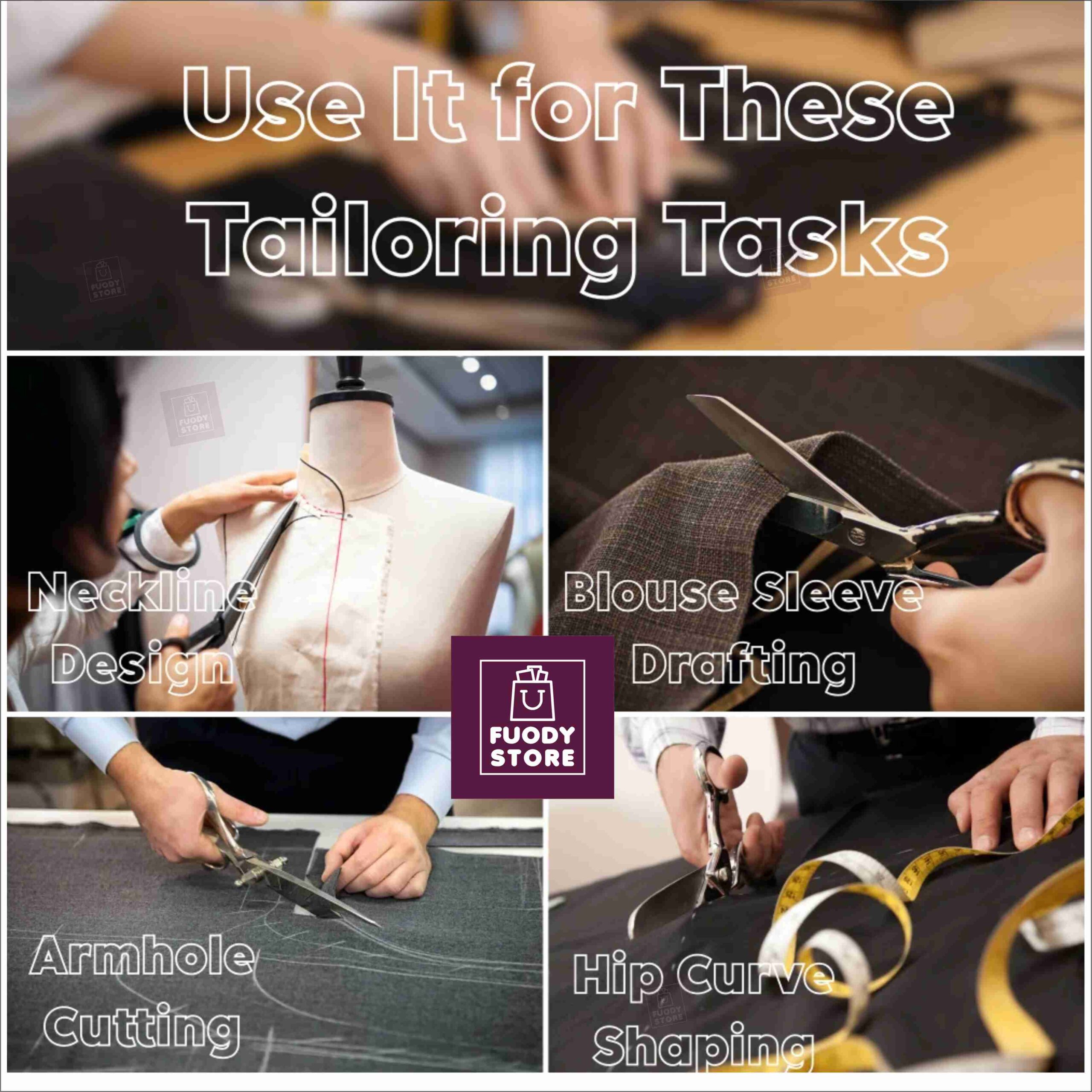 Sleeve Armhole Scale Curve Ruler – 25cm French Curve Scale for Sleeve, Neck & Blouse Pattern Making - Image 2