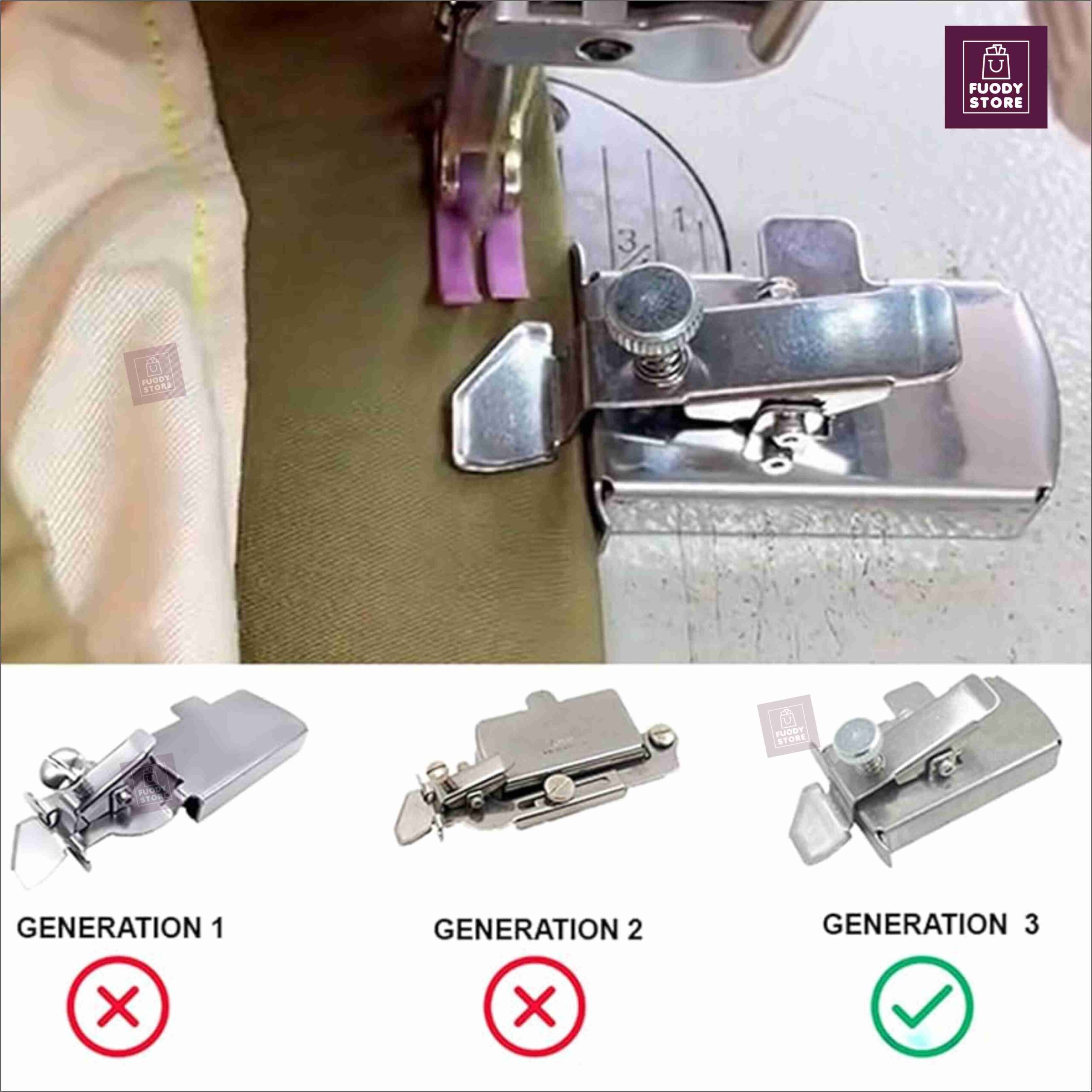 Magnetic Seam Guide for Sewing Machine – Multifunctional Stainless Steel Hemming & Stitching Helper - Image 2