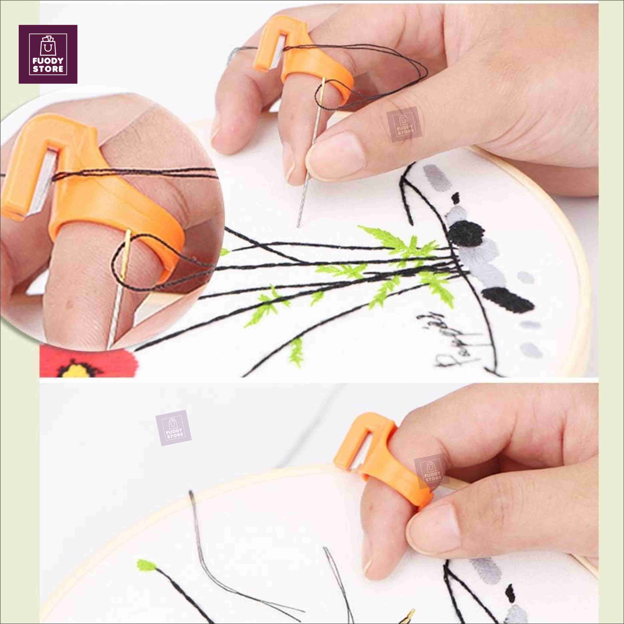 Ring Finger Thread Cutting Tool – Multicolor Yarn Cutter for Sewing & Crafting - Image 3