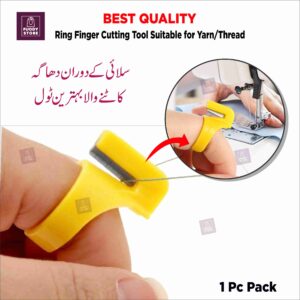 Ring Finger Thread Cutting Tool – Multicolor Yarn Cutter for Sewing & Crafting