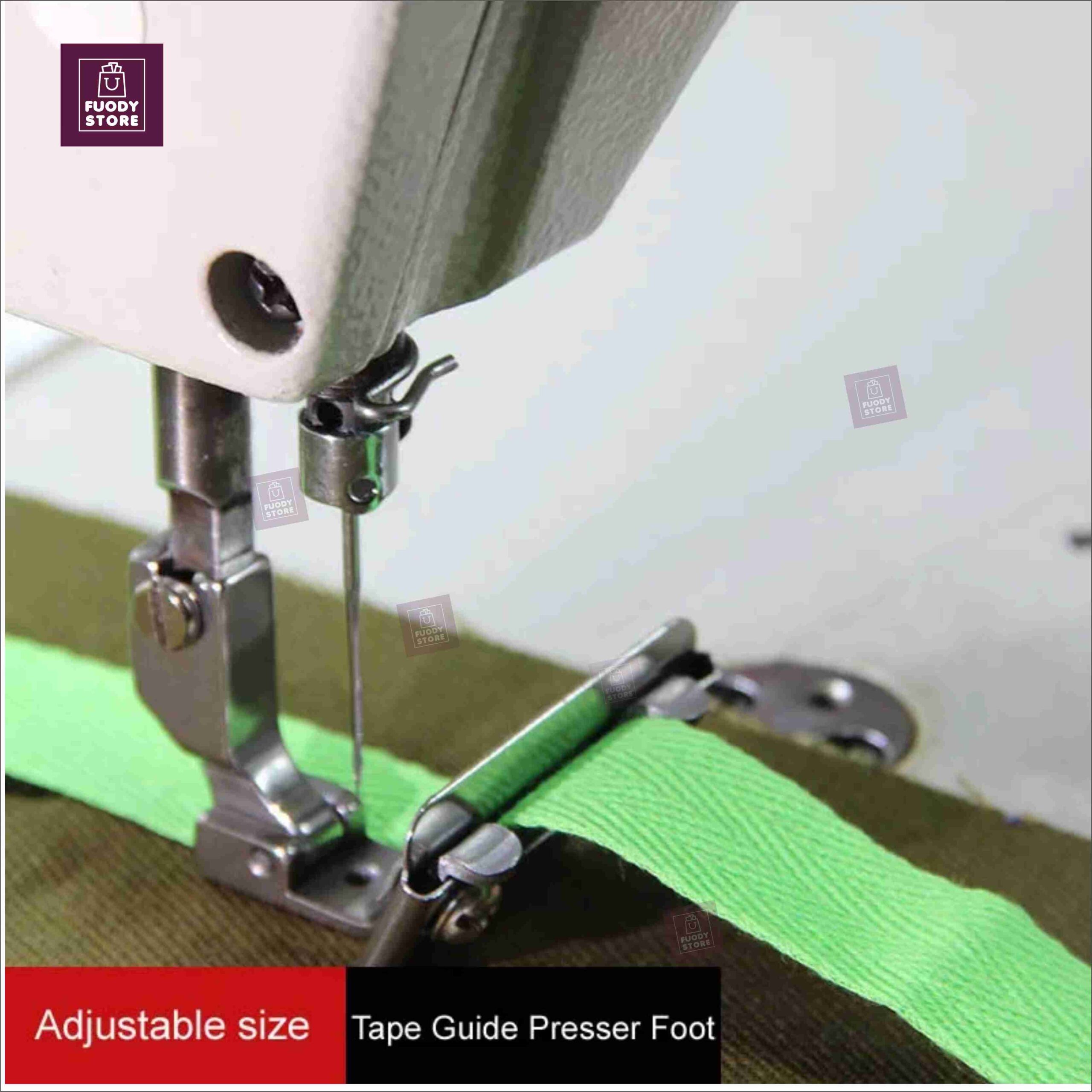 S10B Laces/Elastic/Tape Guide Attachment Adjustable Sewing Machine Foot | Industrial Single Needle Lockstitch - Image 3