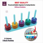 Magnetic Bobbin & Thread Organizer (5-Column) – Plastic Storage Rack for Sewing Machine Accessories
