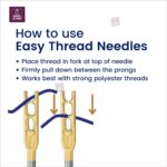 12 Pcs Hand Stitch Assorted Needles – Self-Threading Needles for Sewing, Embroidery & DIY Needlework - Image 2
