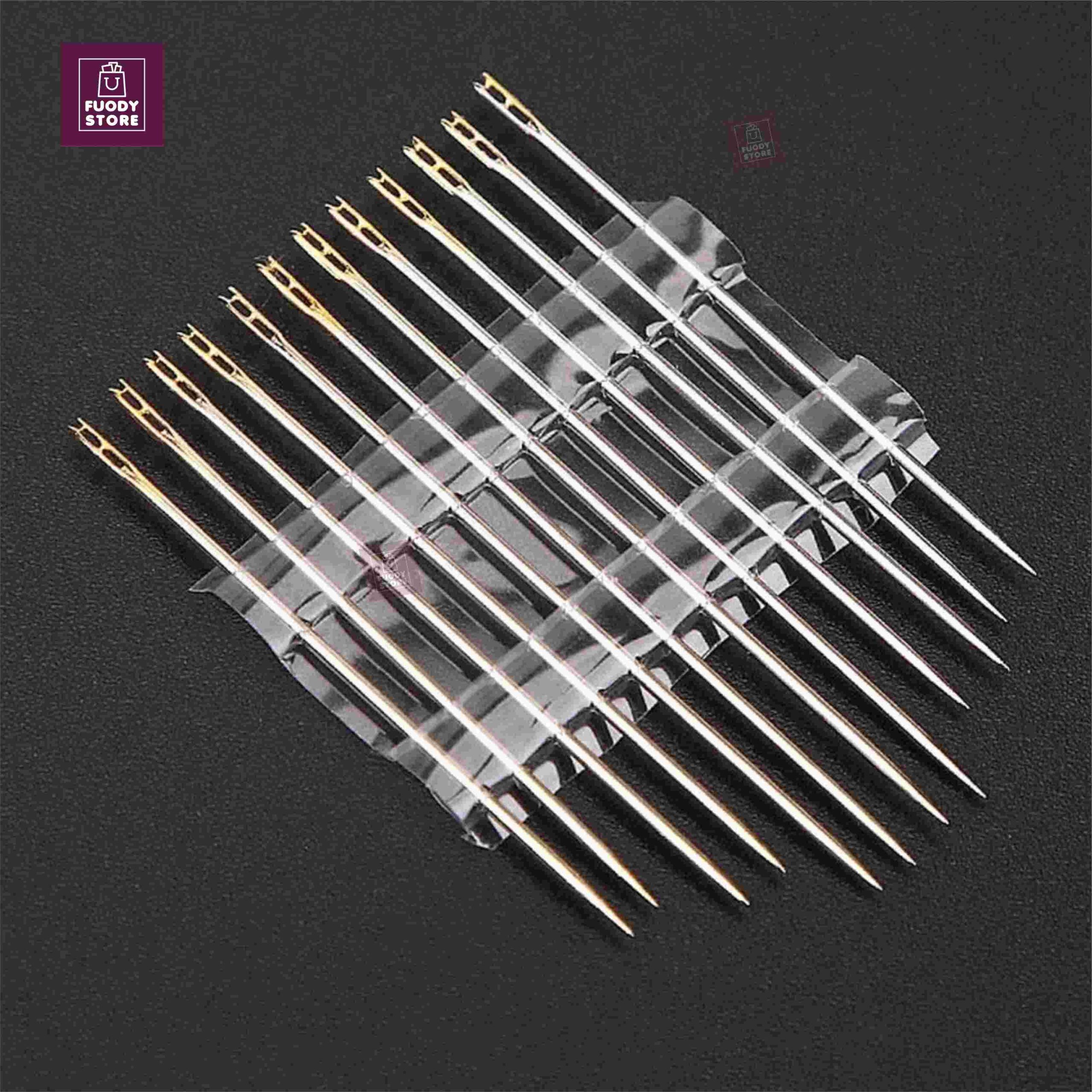 12 Pcs Hand Stitch Assorted Needles – Self-Threading Needles for Sewing, Embroidery & DIY Needlework - Image 4