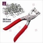 Snap Button Plier Tool+50 Metal Snap Buttons | DIY Clothing Button Installation Titch Button Press Tool