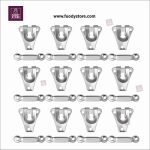 12 Pcs Trouser Hook & Eyelet Set | Silver Metal Fastener Replacement for Sewing, DIY Crafts & Clothing Repair - Image 2