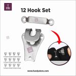 12 Pcs Trouser Hook & Eyelet Set | Silver Metal Fastener Replacement for Sewing, DIY Crafts & Clothing Repair