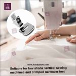 Gathering Stitch Presser Foot | Wrinkle Plated Pressure Foot | Durable Shirring Ruffler for Singer, Brother, Janome (Low Shank Vertical Machines) - Image 2