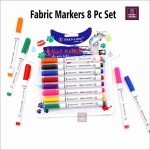 8 Pcs Fabric Paint Markers for Clothes Mix Colors Textile Permanent Marker Pen Set for DIY Crafts & T Shirt Painting