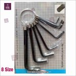 8 in 1 Portable Hex Head Wrench Set | Metric Key Chain 1.5mm to 6mm ( 8 Pcs Alki Key Set Tool ) - Image 2