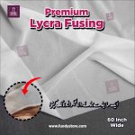 1 Ghaz Premium lycra fusing cloth Stretchable Interlining 100gsm for Ladies Fabric & Garments (White)
