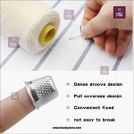 4 Pcs Stainless Steel Sewing Thimble | Finger Sewing Tool Finger Protector with Anti Slip Pattern for Sewing, Quilting & Gardening - Image 3