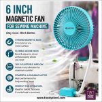 6 Inch Magnetic Cooling Fan for All Sewing Machines | Flexible Goose Neck with Touch Control & 3 Speeds (Strong Magnetic Base) - Image 4