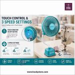 6 Inch Magnetic Cooling Fan for All Sewing Machines | Flexible Goose Neck with Touch Control & 3 Speeds (Strong Magnetic Base) - Image 5
