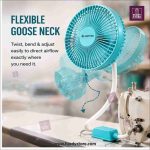 6 Inch Magnetic Cooling Fan for All Sewing Machines | Flexible Goose Neck with Touch Control & 3 Speeds (Strong Magnetic Base) - Image 2