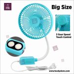 6 Inch Magnetic Cooling Fan for All Sewing Machines | Flexible Goose Neck with Touch Control & 3 Speeds (Strong Magnetic Base)