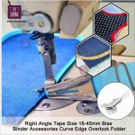 A10 Right Angle Bias Binder for Lockstitch Machine | Hemmer Set for Overlock Binding of Curve Edges (Tape Size 26mm, 28mm, 30mm) - Image 4