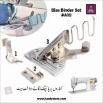 A10 Right Angle Bias Binder for Lockstitch Machine | Hemmer Set for Overlock Binding of Curve Edges (Tape Size 26mm, 28mm, 30mm)