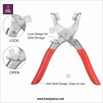 Metal Snaps Buttons Plier Universal Handheld Press Snaps Fastener Tool for DIY Fabric Sewing ( Red ) | Tich Button machine - Image 4