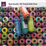 100 Mix Color Sewing Thread Nalki Box 50/3 Cotton Dhaga Reels (175 Yards Each) for Juki Machines - Image 4