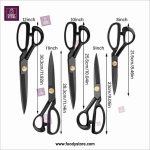 YDL 10 Inch Professional Tailoring Scissors Heavy Duty Stainless Steel Black Imported Shears | Premium Scissor for dress cutting - Image 4